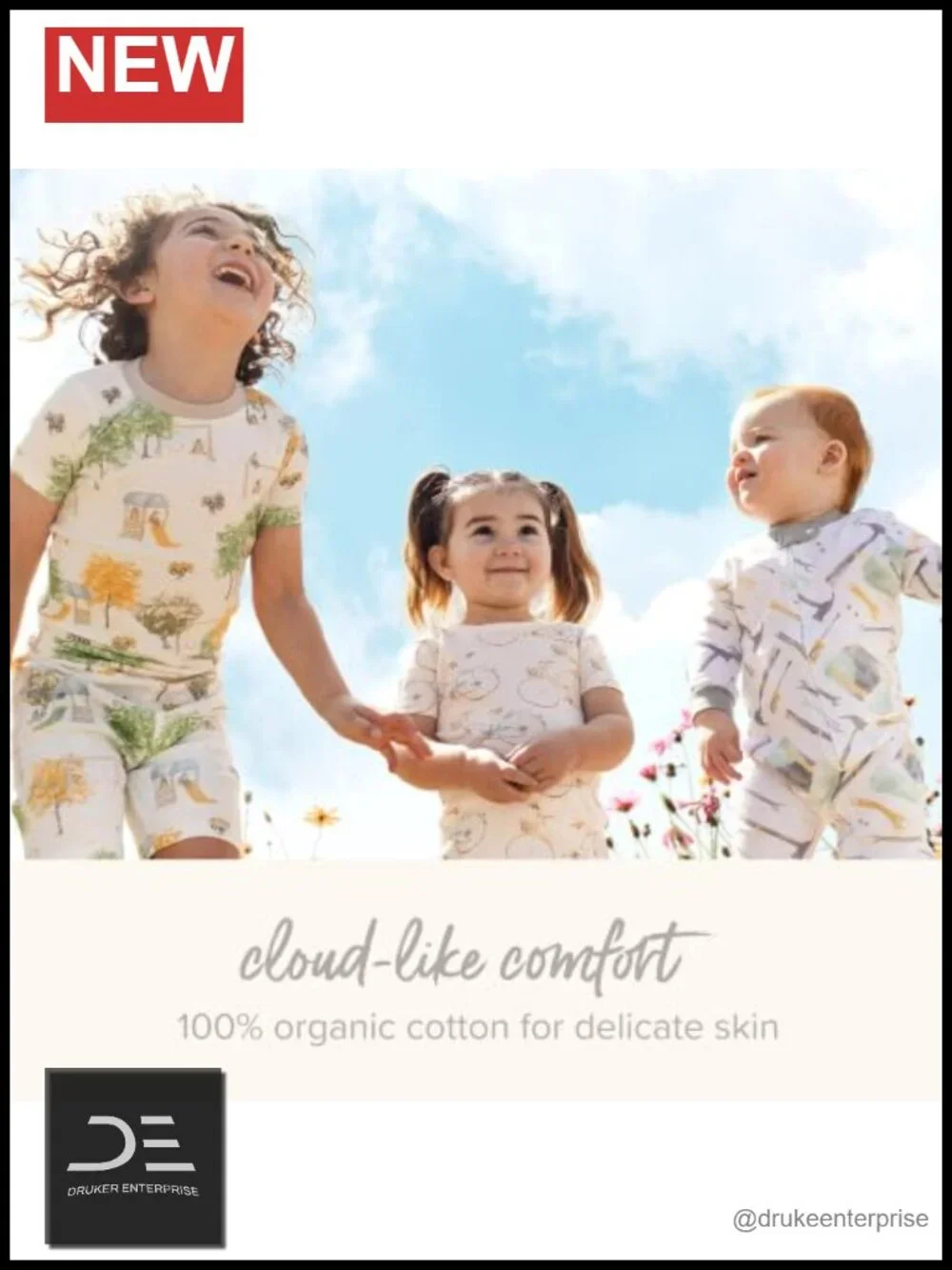 Organic Cotton Short Sleeve & Shorts 2-Piece Pajama Set for Toddlers Kids